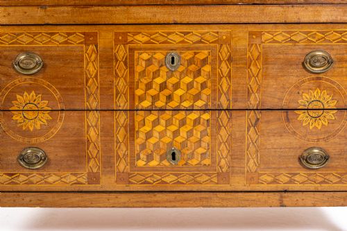 LATE 18TH CENTURY ITALIAN INLAID WALNUT BUREAU - ADDITIONAL PHOTO 6