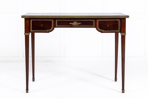 SMALL 19TH CENTURY FRENCH MAHOGANY BUREAU PLAT - ADDITIONAL PHOTO 4