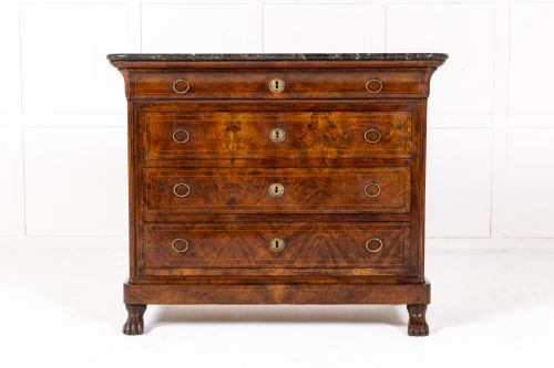 early 19th century french walnut commode - CATEGORY: ANTIQUE CHEST OF DRAWERS - DATED 19TH CENTURY