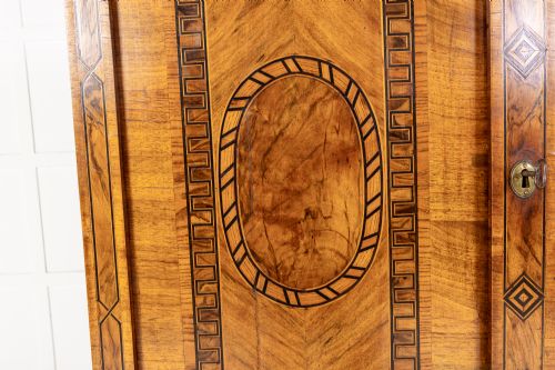 LATE 18TH CENTURY GERMAN WALNUT AND MARQUETRY CABINET - ADDITIONAL PHOTO 3