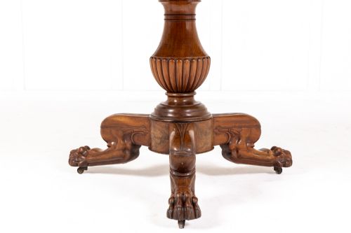 19TH CENTURY FRENCH MAHOGANY GURIDONCENTRE TABLE WITH MARBLE TOP - ADDITIONAL PHOTO 1