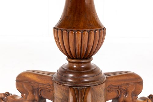 19TH CENTURY FRENCH MAHOGANY GURIDONCENTRE TABLE WITH MARBLE TOP - ADDITIONAL PHOTO 2