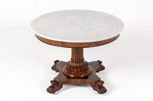 19th century french mahogany guridoncentre table - CATEGORY: ANTIQUE TABLES - DATED 19TH CENTURY