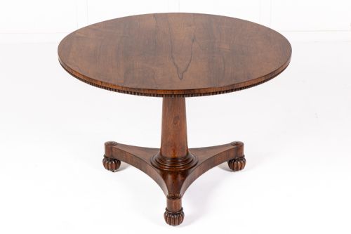 19th century late regency rosewood tilt top table attributed to gillows - CATEGORY: ANTIQUE TABLES - DATED 19TH CENTURY