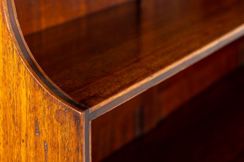 19TH CENTURY ENGLISH REGENCY MAHOGANY WATERFALL BOOKCASE - ADDITIONAL PHOTO 2