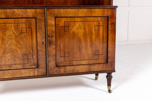 19TH CENTURY ENGLISH REGENCY MAHOGANY WATERFALL BOOKCASE - ADDITIONAL PHOTO 4