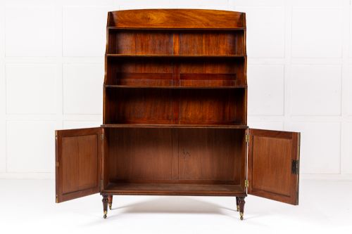 19TH CENTURY ENGLISH REGENCY MAHOGANY WATERFALL BOOKCASE - ADDITIONAL PHOTO 5