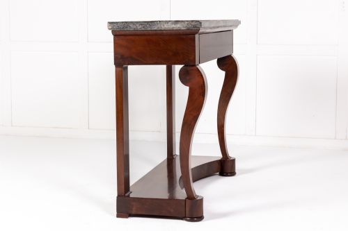 19TH CENTURY FRENCH MAHOGANY CONSOLE TABLE - ADDITIONAL PHOTO 4