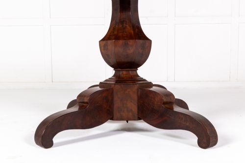 19TH CENTURY FRENCH MAHOGANY GURIDON WITH MARBLE TOP - ADDITIONAL PHOTO 1
