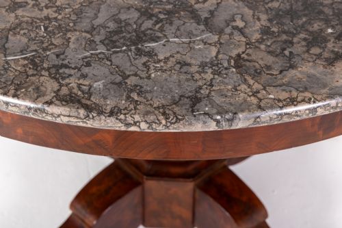 19TH CENTURY FRENCH MAHOGANY GURIDON WITH MARBLE TOP - ADDITIONAL PHOTO 3