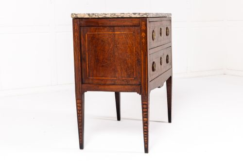 18TH CENTURY FRENCH LOUIS XVI WALNUT COMMODE WITH MARBLE TOP - ADDITIONAL PHOTO 8