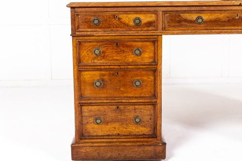 19TH CENTURY POLLARD OAK PARTNERS DESK - ADDITIONAL PHOTO 1