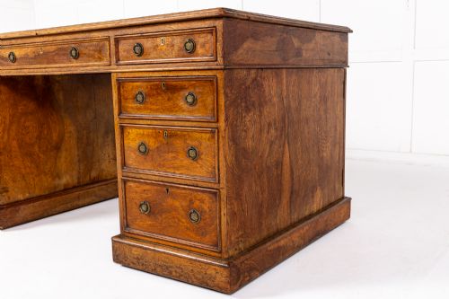 19TH CENTURY POLLARD OAK PARTNERS DESK - ADDITIONAL PHOTO 3