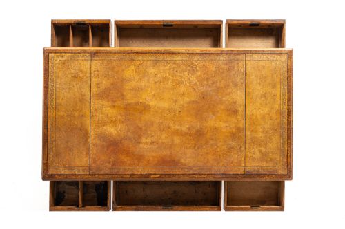 19TH CENTURY POLLARD OAK PARTNERS DESK - ADDITIONAL PHOTO 5