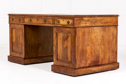 19TH CENTURY POLLARD OAK PARTNERS DESK - ADDITIONAL PHOTO 8