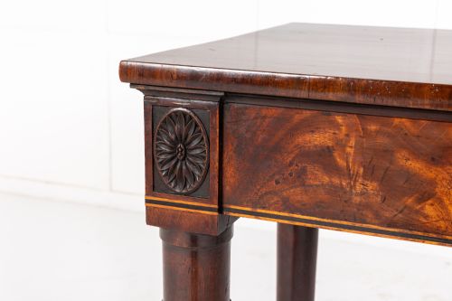 LATE GEORGE III ENGLISH MAHOGANY SIDE TABLE - ADDITIONAL PHOTO 2