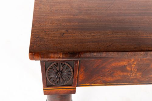 LATE GEORGE III ENGLISH MAHOGANY SIDE TABLE - ADDITIONAL PHOTO 6