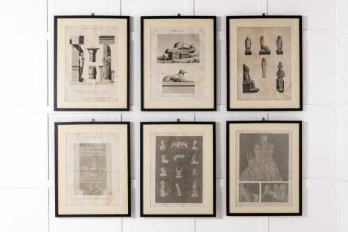set of six 19th century framed etchings - CATEGORY: ANTIQUE MISCELLANEOUS - DATED 19TH CENTURY