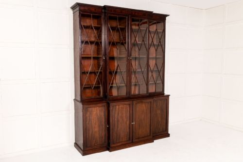 19th century english regency mahogany bookcase attributed to gillows - CATEGORY: ANTIQUE BOOKCASES - DATED 19TH CENTURY