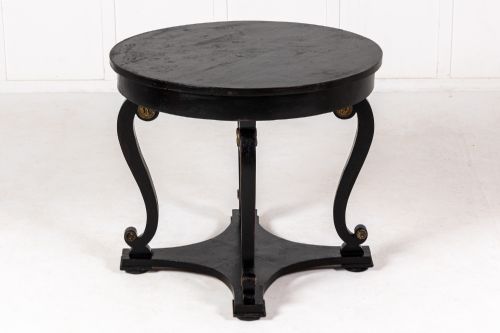 EARLY 19TH CENTURY ITALIAN EBONISED CENTRE TABLE - ADDITIONAL PHOTO 5