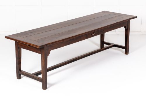 late 18th century french cherrywood farmhouse table - CATEGORY: ANTIQUE TABLES - DATED 18TH CENTURY