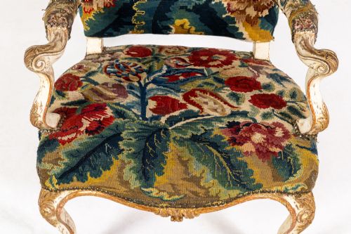 LARGE 19TH CENTURY ITALIAN OPEN ARMCHAIR - ADDITIONAL PHOTO 2