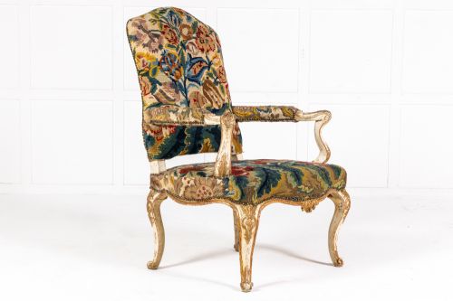 LARGE 19TH CENTURY ITALIAN OPEN ARMCHAIR - ADDITIONAL PHOTO 5