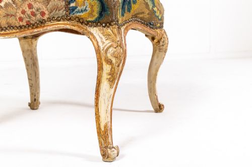 LARGE 19TH CENTURY ITALIAN OPEN ARMCHAIR - ADDITIONAL PHOTO 6