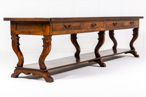 19th century french walnut drapers table - CATEGORY: ANTIQUE TABLES - DATED 19TH CENTURY