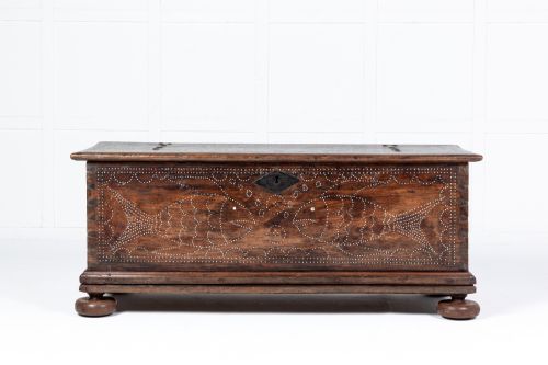 17th century french walnut coffer - CATEGORY: ANTIQUE CHESTS - DATED 17TH CENTURY