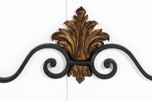 19TH CENTURY FRENCH WROUGHT IRON CONSOLE TABLE - ADDITIONAL PHOTO 5