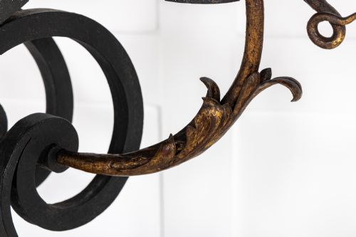 19TH CENTURY FRENCH WROUGHT IRON CONSOLE TABLE - ADDITIONAL PHOTO 7