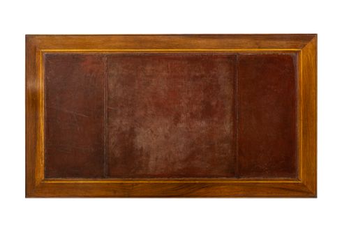 19TH CENTURY FRENCH WALNUT AND TULIPWOOD PARQUETRY BUREAU PLAT - ADDITIONAL PHOTO 5