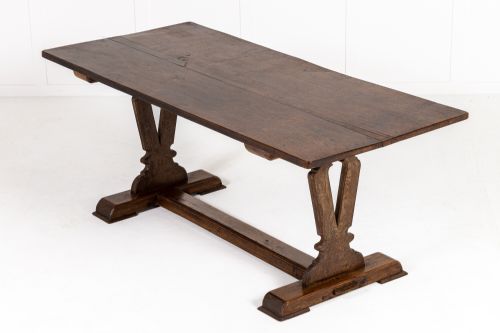early 20th century english oak refectory table - CATEGORY: ANTIQUE TABLES - DATED 1910