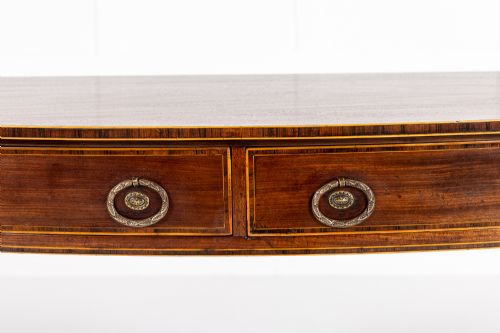 LATE 18TH CENTURY ENGLISH MAHOGANY BOW FRONTED SIDE TABLE - ADDITIONAL PHOTO 2