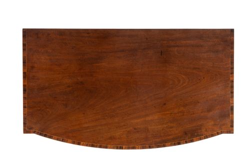 LATE 18TH CENTURY ENGLISH MAHOGANY BOW FRONTED SIDE TABLE - ADDITIONAL PHOTO 5