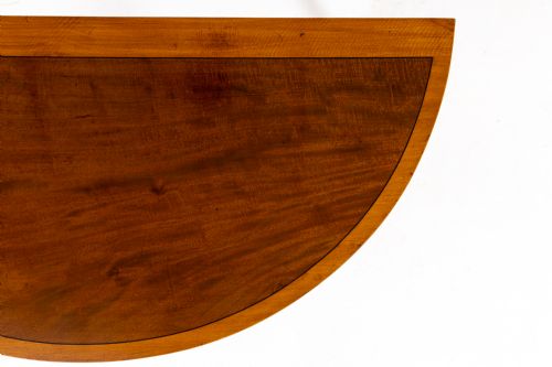 19TH CENTURY ENGLISH DEMI LUNE MAHOGANY SIDE TABLE - ADDITIONAL PHOTO 6