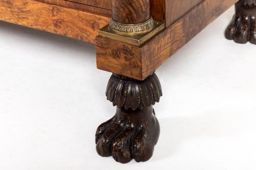 EARLY 19TH CENTURY FRENCH EMPIRE WALNUT COMMODE WITH PAW FEET - ADDITIONAL PHOTO 4