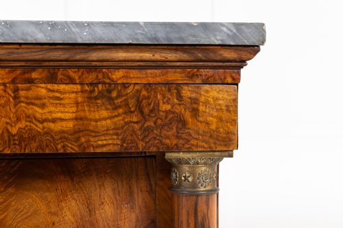 EARLY 19TH CENTURY FRENCH EMPIRE WALNUT COMMODE WITH PAW FEET - ADDITIONAL PHOTO 5