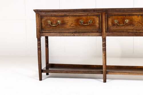 18TH CENTURY ENGLISH GEORGE III OAK DRESSER BASESERVER - ADDITIONAL PHOTO 2