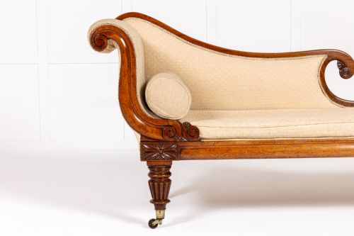 19TH CENTURY LATE ENGLISH REGENCY PERIOD MAHOGANY CHAISE LONGUE - ADDITIONAL PHOTO 1