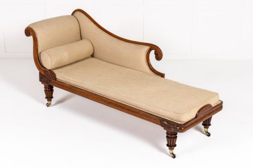 19TH CENTURY LATE ENGLISH REGENCY PERIOD MAHOGANY CHAISE LONGUE - ADDITIONAL PHOTO 3