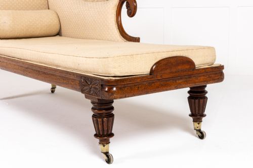 19TH CENTURY LATE ENGLISH REGENCY PERIOD MAHOGANY CHAISE LONGUE - ADDITIONAL PHOTO 5