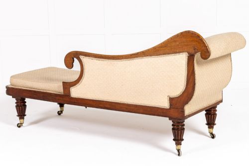 19TH CENTURY LATE ENGLISH REGENCY PERIOD MAHOGANY CHAISE LONGUE - ADDITIONAL PHOTO 7