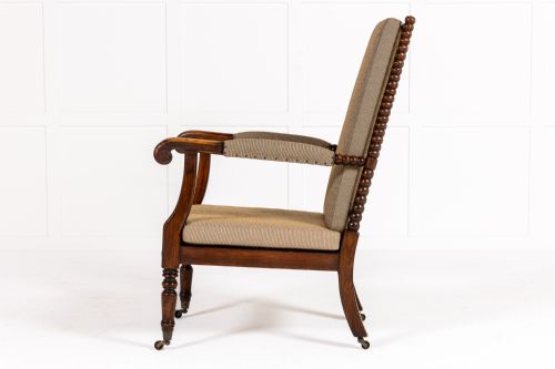 PAIR OF 19TH CENTURY ENGLISH REGENCY PERIOD BOBBIN TURNED ARMCHAIRS - ADDITIONAL PHOTO 2
