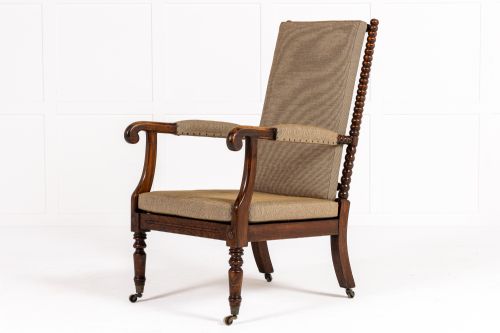 PAIR OF 19TH CENTURY ENGLISH REGENCY PERIOD BOBBIN TURNED ARMCHAIRS - ADDITIONAL PHOTO 6
