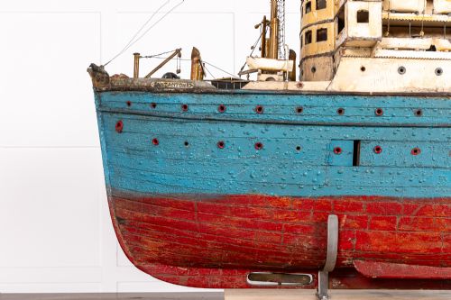 LARGE SCALE EARLY 20TH CENTURY SHIPBUILDERS MODEL OF SANT'ANTONIO STEAMSHIP - ADDITIONAL PHOTO 5