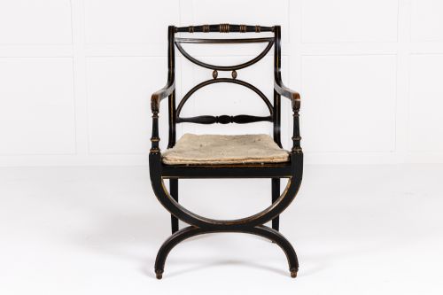 PAIR OF 19TH CENTURY PAINTED ARMCHAIRS - ADDITIONAL PHOTO 3