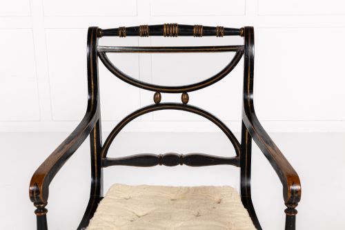 PAIR OF 19TH CENTURY PAINTED ARMCHAIRS - ADDITIONAL PHOTO 4