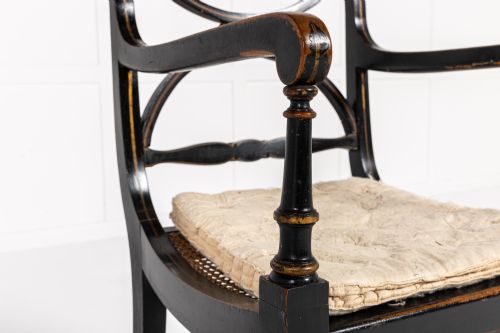 PAIR OF 19TH CENTURY PAINTED ARMCHAIRS - ADDITIONAL PHOTO 6